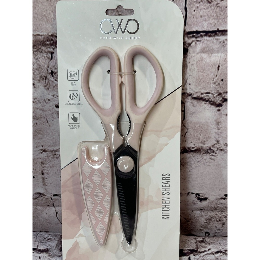 Kitchen Shears Pink COOK WITH COLOR 2 PC. NEW‎
